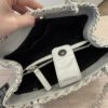 Chanel Off White Quilted Glazed Leather Small Chain Me Tote