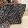 Goyard Goyardine Saint Louis GM Black and Tan