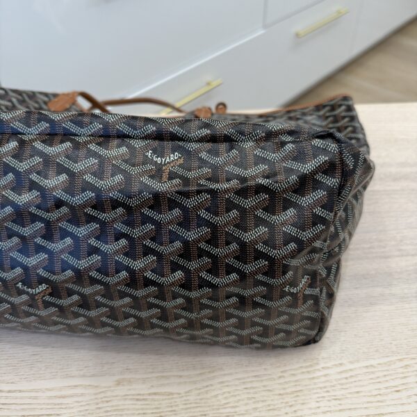 Goyard Goyardine Saint Louis GM Black and Tan