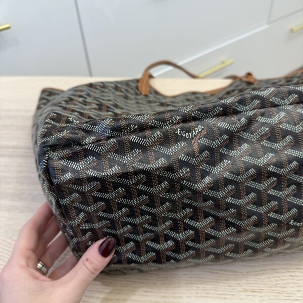 Goyard Goyardine Saint Louis GM Black and Tan