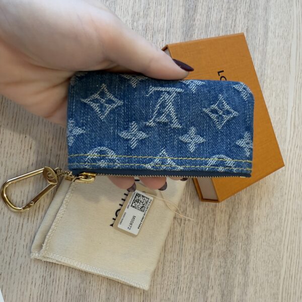 Louis Vuitton Monogram Denim Key Pouch Denim Blue