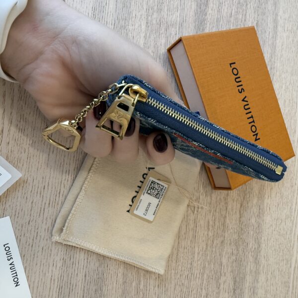Louis Vuitton Monogram Denim Key Pouch Denim Blue