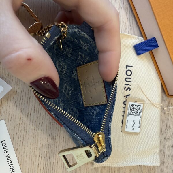 Louis Vuitton Monogram Denim Key Pouch Denim Blue