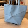 Loewe Lia Origami Tote Leather Blue