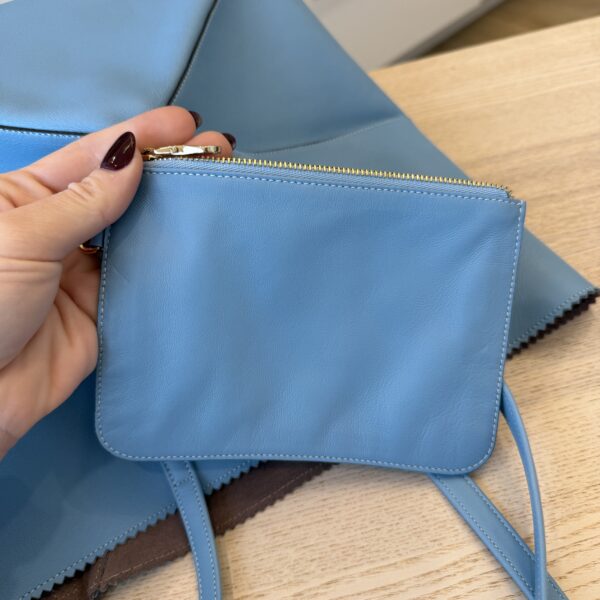 Loewe Lia Origami Tote Leather Blue