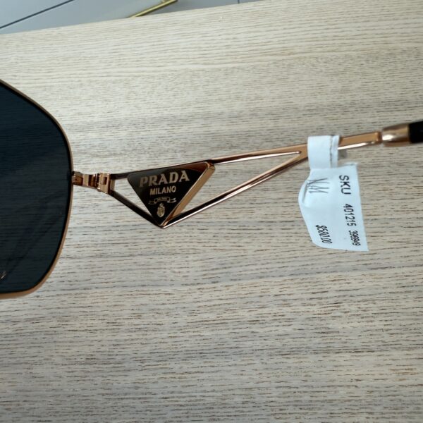 Prada Rose Gold Aviator Sunglasses