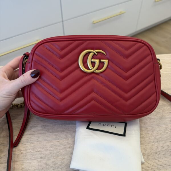 Gucci Matelasse Small GG Marmont Red