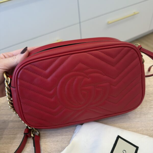 Gucci Matelasse Small GG Marmont Red
