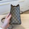 Gucci Padlock Chain Tote GG Coated Canvas with Leather Small