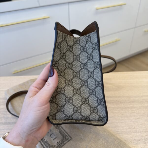 Gucci Padlock Chain Tote GG Coated Canvas with Leather Small