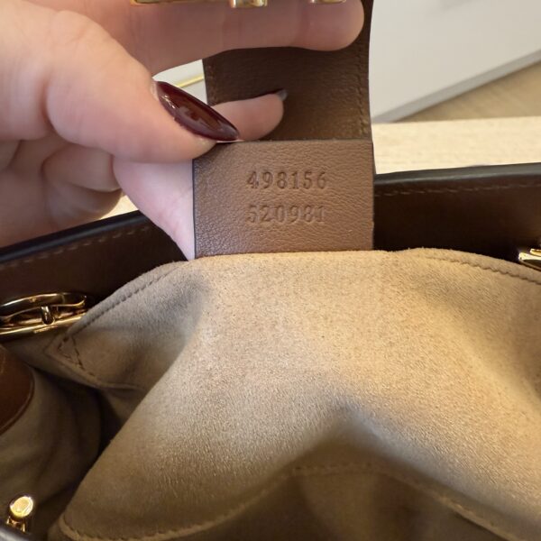 Gucci Padlock Chain Tote GG Coated Canvas with Leather Small