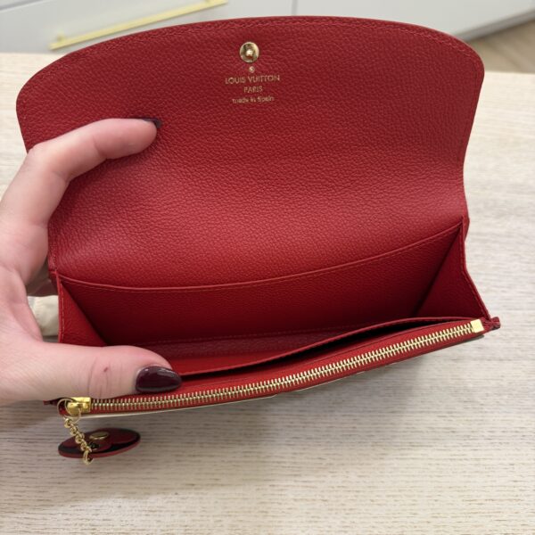 Louis Vuitton Empreinte Bloom Flower Emilie Wallet Marine Rouge
