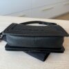 Chanel Boy Flap Bag Quilted Caviar Old Medium Black Ruthenium Hardware