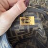 Fendi Fabric Jacquard FF 1974 Medium Baguette Tobacco Moro Black