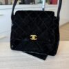 Chanel Vintage 24K Mini Velvet Flap Shoulder Bag