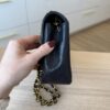 Chanel Lambskin Quilted Medium Single Flap Navy Gold Hardware
