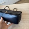 Chanel Lambskin Quilted Medium Single Flap Navy Gold Hardware