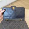 Chanel Lambskin Quilted Medium Single Flap Navy Gold Hardware