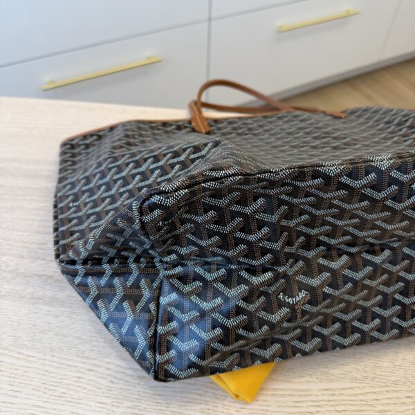 Goyard Goyardine Saint Louis GM Black and Tan