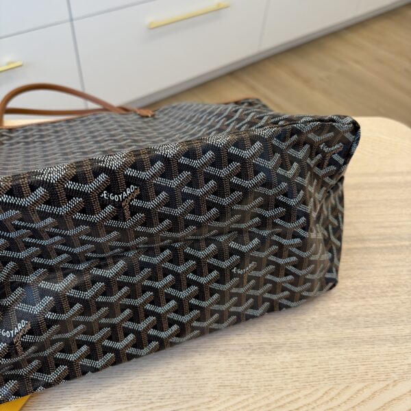 Goyard Goyardine Saint Louis GM Black and Tan