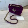 GUCCI Velvet GG Marmont Mini Metelasse Shoulder Bag