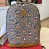 Gucci X DISNEY Mini Vintage GG Supreme Monogram Mickey Mouse Small Dome Backpack Beige Vintage Sun Oil