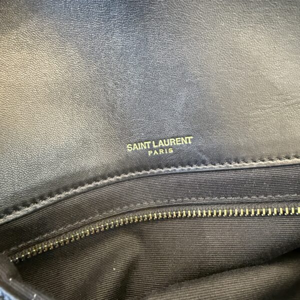 Saint Laurent (YSL) Lambskin Patchwork Monogram Medium Jamie Black GHW