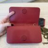 Gucci Red Quilted Calfskin Leather GG Marmont Super Mini Crossbody Bag