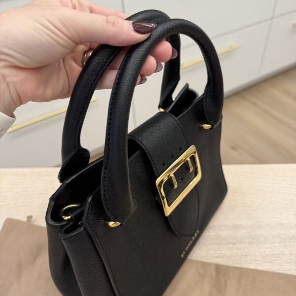 Burberry Soft Grain Black Buckle Tote Small
