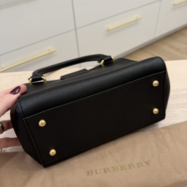 Burberry Soft Grain Black Buckle Tote Small