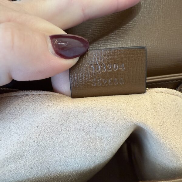 Gucci GG Supreme Monogram Horsebit 1955 Shoulder Bag Beige Brown Sugar