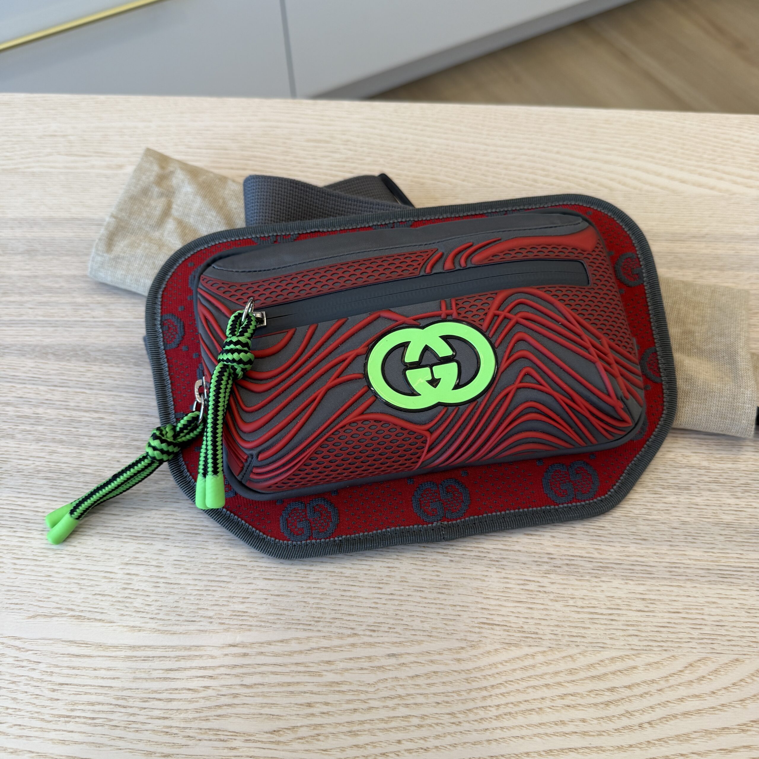 Gucci Jersey GG Monogram All Over Sporty Belt Bag Multicolor