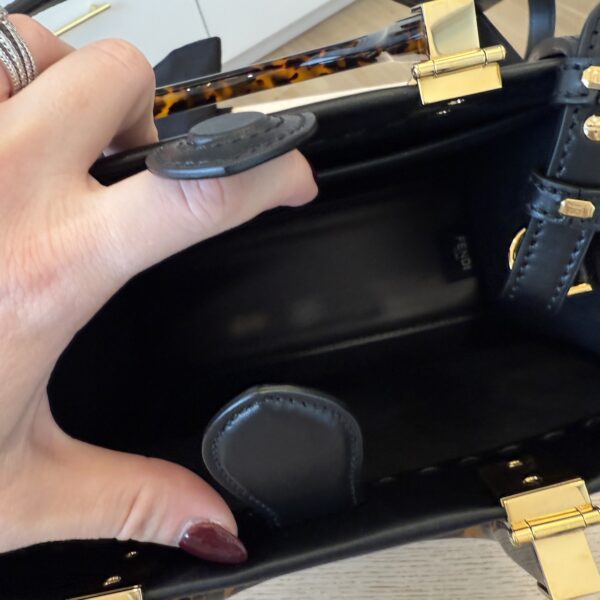 Fendi Sunshine Small Black Leather Shopper