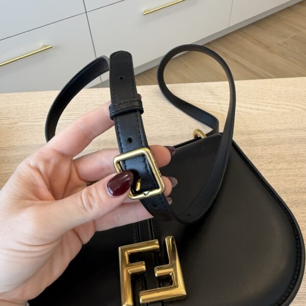 Fendi Vitello Brenta Cher Medium Fendi C'mon Black