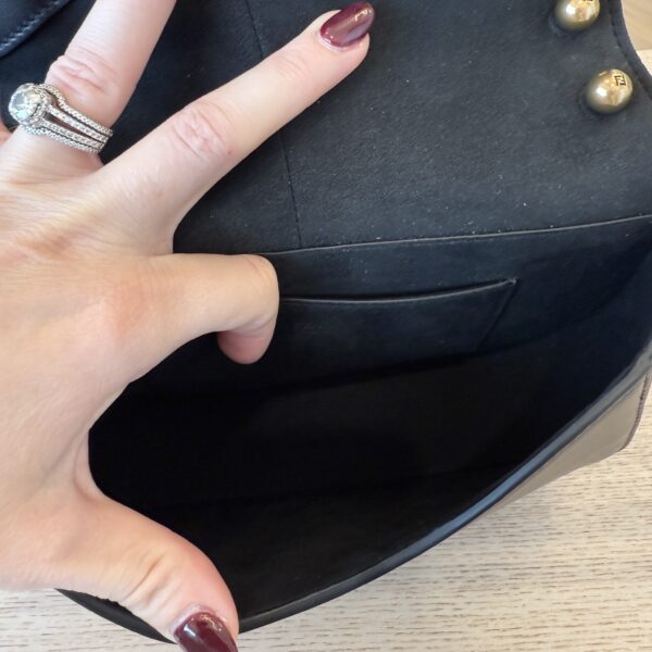 Fendi Vitello Brenta Cher Medium Fendi C'mon Black