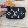Louis Vuitton Pochette Accessoires Bicolor Monogram Empreinte Giant Mini Black and Creme