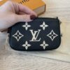 Louis Vuitton Pochette Accessoires Bicolor Monogram Empreinte Giant Mini Black and Creme