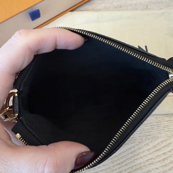 Louis Vuitton Pochette Accessoires Bicolor Monogram Empreinte Giant Mini Black and Creme
