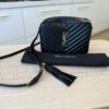 Saint Laurent Calfskin Monogram Lou Camera Black Gold Hardware