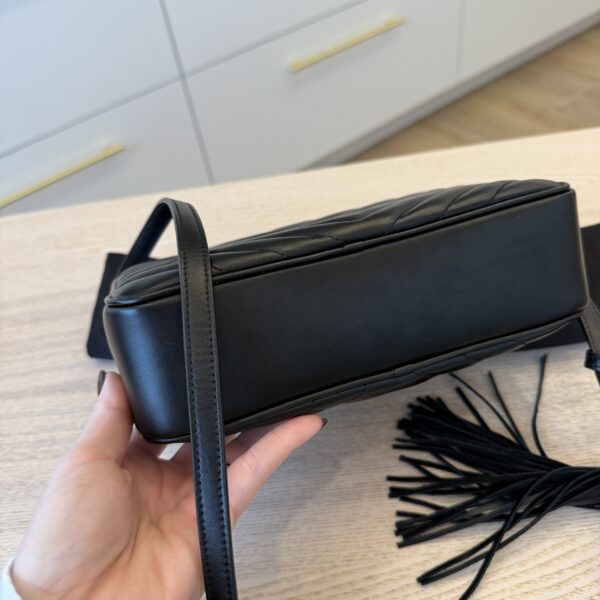 Saint Laurent Calfskin Monogram Lou Camera Black Gold Hardware