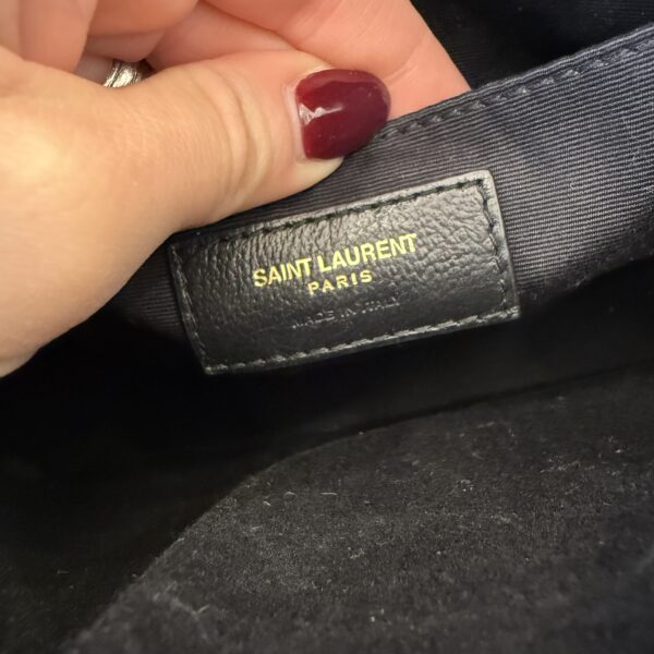 Saint Laurent Calfskin Monogram Lou Camera Black Gold Hardware