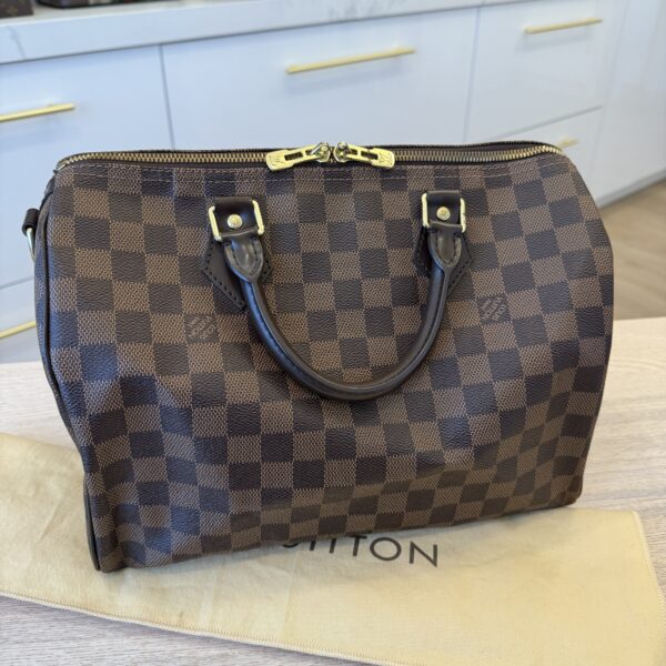 Louis Vuitton Damier Ebene Speedy 30 Bandouliere