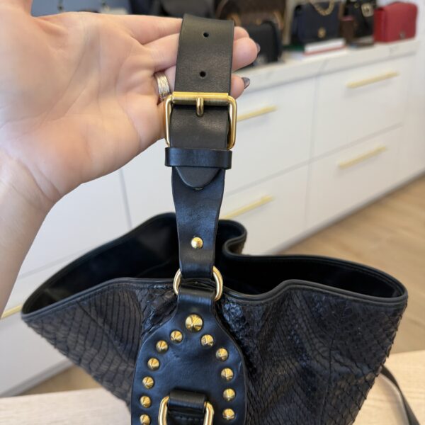 Gucci Snakeskin Black Hobo Crossbody