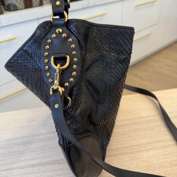 Gucci Snakeskin Black Hobo Crossbody