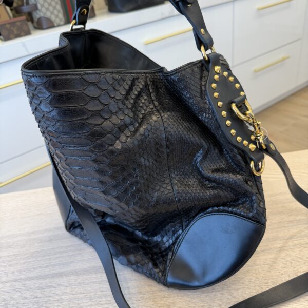 Gucci Snakeskin Black Hobo Crossbody
