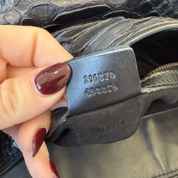 Gucci Snakeskin Black Hobo Crossbody
