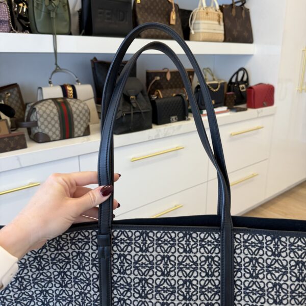 Loewe Anagram Jacquard Tote Navy