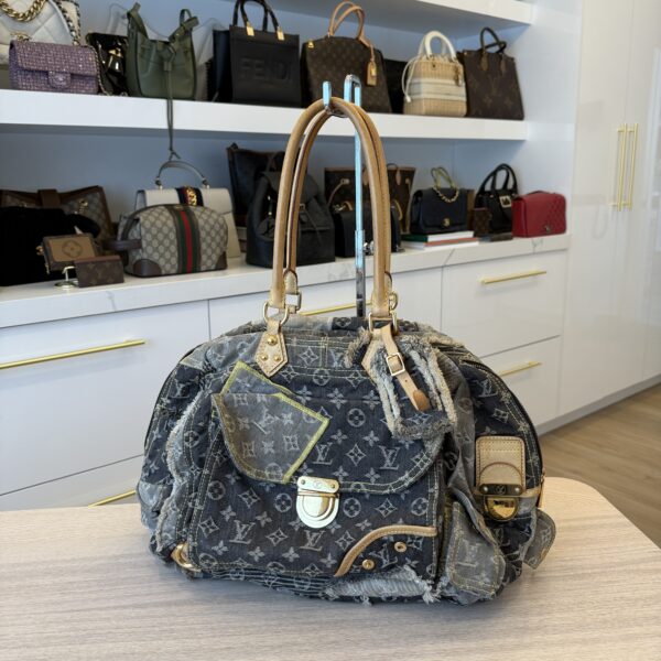 Louis Vuitton Denim Patchwork Bowly Black