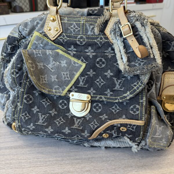 Louis Vuitton Denim Patchwork Bowly Black