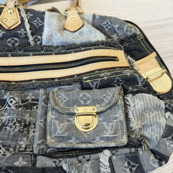Louis Vuitton Denim Patchwork Bowly Black